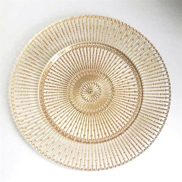 Wholesale glass charger plate PZ-055 product photo